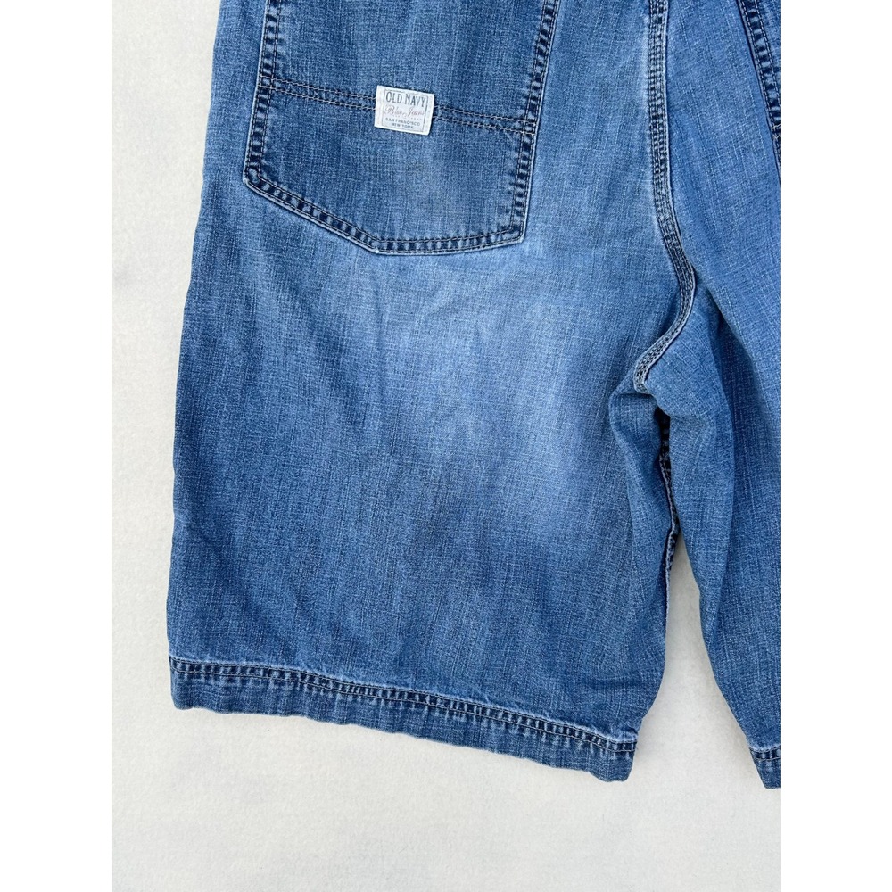 Old Navy Mens Denim Shorts Size 38 Medium Wash Blue 100% Cotton Casual Relaxed - Picture 16 of 16